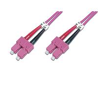 DIGITUS DK-2522-02-4 - Cavo In Fibra Ottica OM4 - 2 m - da SC a SC - Duplex - 1/10/40/100 Gbit/s - Cavo LAN In Fibra Ottica Multimodale MM - Tipo Di Fibra: 50/125 µ - Viola (Violet)