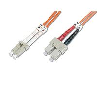 DIGITUS DK-2532-01 - Cavo In Fibra Ottica OM2 - 1 m - da LC a SC - Duplex - 1 Gbit/s - Cavo LAN In Fibra Ottica Multimodale MM - Tipo Di Fibra: 50/125 µ - Arancione (Orange)