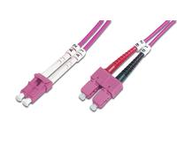 DIGITUS DK-2532-10-4 - Fibre Optic Cable OM4 - 10 m - LC to SC - Duplex Fibre Op