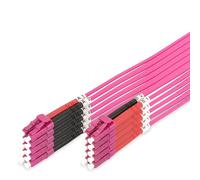 DIGITUS DK-2533-01-4 Cavo Fibra Ottica OM4, 5 Pezzi, 1 m, LC-LC Duplex, 100 Gbps, 50/125µ, Viola