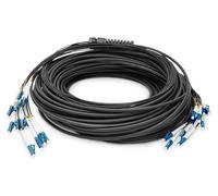 DIGITUS DK-2A33CUE50BK-BBB - Cavo In Fibra Ottica OS2 - 150 m - da LC (UPC) a LC (UPC) - Cavo Di Breakout A 12 Fibre - 1/10 Gbit/s - Monomodale SM - Fibra: G.657.A1 9/125 µ - Nero (Black)