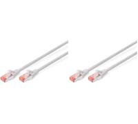 Digitus DK1644100 Cavo Rete S-Ftp Cat.6 Doppia Schermatura Ls0H, 10 mt, Grigio, Cat-6-10 m, Cavo patch - S-FTP - LSZH (Confezione da 2)