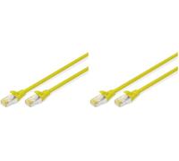 Digitus DK1644A030Y Cavo Rete S-Ftp Cat.6A Doppia Schermatura Lsoh, 3 mt, Giallo, Cat-6A - 3 m, Cavo patch - S-FTP - LSZH (Confezione da 2)