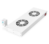 Digitus Ventilatore per rack 19'' LP9037 1U, 2x ventole, termostato, montaggio a tetto, nero