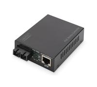 DIGITUS DN-82150 - Convertitore multimediale, Gigabit Ethernet, RJ45/SC Duplex, PoE