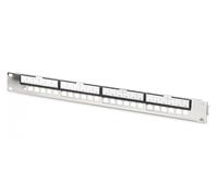 DIGITUS Pannello Patch modulare - per Moduli Keystone - 19" - 24 Porte - Schermato - Montaggio Rack 1U - Grigio