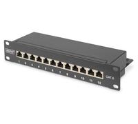 DIGITUS DN-91612S CAT 6, Class E Patch Panel, shielded, black