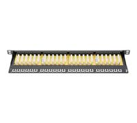 DN-91624U-SL-SH - Patchpanel, 19 Marter, 24 Port, Cat.6, 0,5 HE