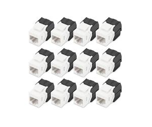 DIGITUS DN-93603 - Modulo Keystone Cat 6-12 Pezzi - Presa di Rete RJ45 Cat6 Non schermata - 250 MHz - 1GBase-T - 1 Gbit/s - da AWG 26 a AWG 22 - Installazione Senza Attrezzi