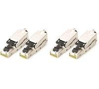 Digitus DN-93631 - Connettore di Rete Cat 6A - 2 Pezzi - Schermato a 360° - Connettore di Campo RJ45 Cat6A - Installazione Senza Attrezzi - 500 MHz - 10GBase-T - 10 Gbit/s - AWG 27/7 a AWG 22/1