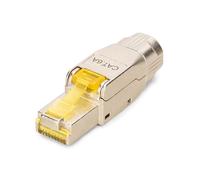 DIGITUS DN-93638 - Connettore di Rete Cat 6A - 1 Pezzo - Schermatura 360° - Connettore RJ45 Cat-6A da Campo - Montaggio Senza Attrezzi - 500 MHz - 10GBase-T - 10 Gbit/s - AWG 27/7 a AWG 22/1