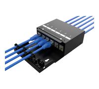 DIGITUS Scatola di Punti di consolidamento - per Sei Moduli Keystone e Cavi di Rete - Gestione Intelligente dei Cavi - Protezione IP20 - Montaggio a Parete e soffitto - Nero
