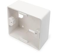 DIGITUS Cornice per montaggio a parete - Per scatole di derivazione e di rete - Layout tedesco - 80 x 80 mm - Profondità 42 mm - Bianco RAL9003