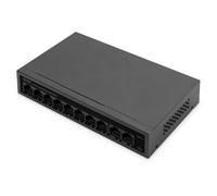 DIGITUS 10 Port Fast Ethernet PoE Network Switch - Unmanaged - 8x RJ45 PoE Ports