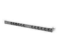 MULTIPRESA IN ALLUMINIO CON 12 PRESE SU 2 CIRCUITI PER ARMADI RACK
