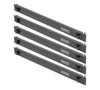 DIGITUS DN-97651-5 - Coperchio cieco da 19 pollici - 1U - 5 pezzi - Coperchio per armadio di rete da 19 pollici, armadio server, rack - Meccanismo a scatto - Plastica ABS - Nero