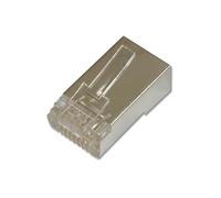DIGITUS DN-MO-8-8-SRS - Connettore a crimpare Cat 5e - 100 Pezzi - Connettore di Rete RJ45 schermato - per Cavi di Rete Cat5e - 1GBase-T - 8P8C - AWG 27/7 a AWG 24/7