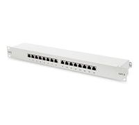 Pannello Patch 19 Schermato 16 Porte 8 Poli Rj45 Per Reti Categoria 6 - 1 Unita' Grigio