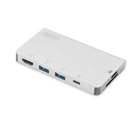 DIGITUS - Docking station multiport, USB-C Dock a 6 porte, HDMI, 2 porte USB 3.0