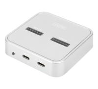 DIGITUS Docking station SSD M.2 NVMe + M.2 SATA con lettore schede SD-Express, USB-Cª