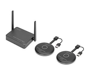 DIGITUS DS-55317 Click & Present Pro - Sistema di presentazione e collaborazione wireless - BYOD: laptop, tablet, smartphone - Nessuna app/driver richiesti - True Plug & Play - Nero
