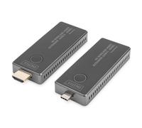 DIGITUS DS-55324 Estensore Video Wireless, UHD 4K/30 Hz, Portata 30 m, Set: Trasmettitore e Ricevitore, da USB-C a HDMI, Plug & Play, HDMI 2.0 & DP 1.2 & HDCP 2.2, 1.3