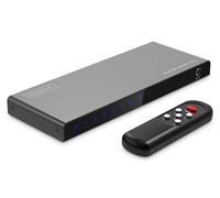 DIGITUS DS-55334 Switch HDMI 5x1-5 In 1 Out - UHD 8K/60 Hz HDTV: 7680 × 4320p - HDCP 2.3 & HDMI 2.1 - HDR, CEC, Deep Color, DTS, Dolby Digital, LPCM - Per TV, Monitor, PS5, PS4, Xbox