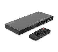 DIGITUS DS-55345 Switch a matrice HDMI 4x2-4 ingressi 2 uscite - UHD 4K/30 Hz HDTV: 3840 x 2160p - HDCP 1.4 e HDMI 1.4b - Multi-Viewer, Split-Screen, PIP - RS232, Audio (Toslink, Stereo 3,5mm)