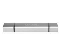 Dual Card Reader Hub USB-C™ / USB 3.0, OTG, Lettore di schede grigio, OTG, MicroSD (TransFlash), SD, Alluminio, 5000 Mbit/s, Alluminio, CE, USB 3.2 Gen 1 (3.1 Gen 1) Type-A/Type-C