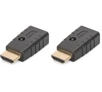Digitus Emulatore EDID HDMI 4K - UltraHD 4k/60Hz - per estensori HDMI, switch, splitter, interruttori a matrice - Funzione clone - HDCP 2.2, HDR - Nero (Confezione da 2)