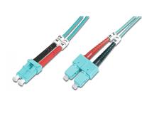 DIGITUS Fiber Optic Patch Cord LC to SC Multimode 50/125m Duplex Length 2m Class OM3
