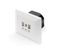 DIGITUS Flush-Mounted USB Charging Device - 2x USB-A to 2.8A / 1x USB-C to 2.8A