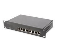 DIGITUS Gigabit Ethernet Switch - 10 Inch - 8 Ports - L2+ Managed - VLAN, Link A