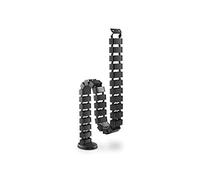 DIGITUS Guida verticale per cavi - Gestione flessibile dei cavi sulla scrivania - Base in metallo - Altezza scrivania fino a 130 cm - Nero
