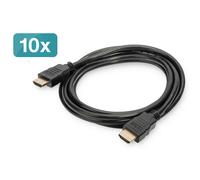 Digitus HDMI ad alta velocità con cavo di connessione Ethernet, confezione da 10 pezzi