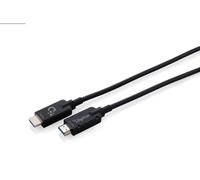 Digitus Cavo HDMI in fibra ottica - 50 m - UHD 8k 60Hz 4k 120Hz - HDMI 2.1 | Armatura metallica - 48 Gbps - eARC, HDR, HDCP 2.2, CEC - Cavo ibrido AOC - Cavo HDMI in fibra ottica - Nero