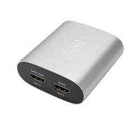 Digitus HDMI eARC - Convertitore/estrattore Micro USB, 0,5 m, alloggiamento in alluminio, colore: Grigio