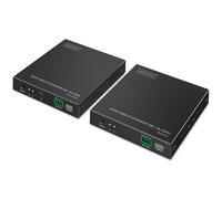 DIGITUS HDMI Fiber IP Extender Set - UHD 4k 60Hz - HDMI 2.0 - Portata MM 300 m e SM 40 km - Trasmettitore e ricevitore - Punto a punto - Nero