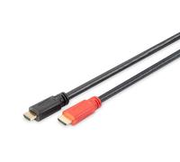 DIGITUS HDMI high speed connection cable, type A, w/amp. St/St, 10.0m, Ultra HD