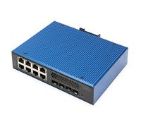 DIGITUS Industrial 12 Port Gigabit Ethernet PoE Network Switch - 8X Gigabit RJ45