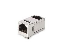 DIGITUS RJ45 - Giunto Cat6a RJ45 -> RJ45 schermato, 90 mm, Accoppiamento Keystone - Rj45 - 90 °, Cat 6A - Schermato