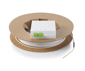 Digitus Kit di installazione FTTx - 50 m - 2x LC-APC duplex - Bianco | 4 fibre - LSZH, CPR B2ca - Presa FTTH preassemblata - Estremità del cavo libera - Montaggio a vista