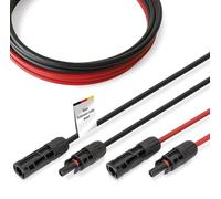 DIGITUS Kit di prolunga per cavo solare - 2 cavi - 5 m - sezione del conduttore 4 mm² - connettori MC4 - IP65/68 - resistente ai raggi UV e agli agenti atmosferici - guaina XLPO - 1x rosso, 1x nero