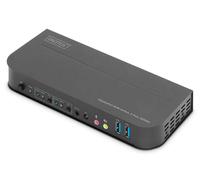 DIGITUS KVM Switch DisplayPort - Display singolo a 2 porte - 2 PC 1 Monitor - 1x