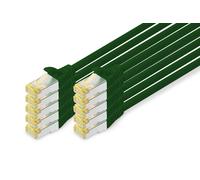 DIGITUS LAN Cable Cat 6A - 0.5m - 10 Pieces - RJ45 Network Cable - S/FTP Shielde