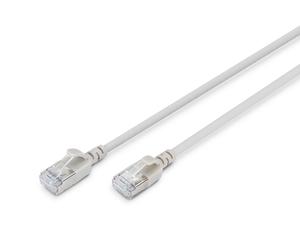 DIGITUS LAN Kabel Cat 6A - 0,3m - Slim Version AWG 32/7 - 10 Gbit/s - RJ45 Netzw
