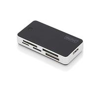 DIGITUS Lettore di schede USB 3.0 All-in-one per schede di memoria - Supporta schede CF, MMC, SD, SDHC, SDXC e Micro-SD - 5 Gbit/s - Plug & Play - Nero/Argento