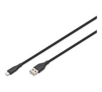 DIGITUS Lightning Silikon AnschlussCavo USB-A black USB Cavo AK-600108-005-S