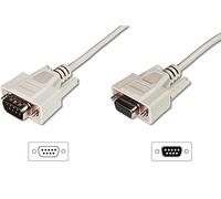 Digitus LP882 Cavo Prolunga, 9 Poli Pin-To-Pin (Modem Cable), Maschio/Femmina, Custodie Pressofuse (Ak 180 10M), 10 m
