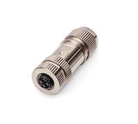 DIGITUS M12 connettore di Rete Presa - Cat 6A - 10 Gbit/s - x-Coded - schermato - Classe di Protezione IP67 - cablabile in Campo - Presa di Rete